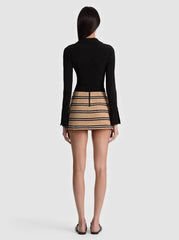 Alice + Olivia Mace Mini Skort in Beach Day Stripe