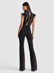 Alice + Olivia Martel Blouse in Free Falling