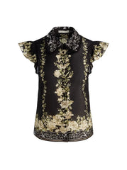 Alice + Olivia Martel Blouse in Free Falling