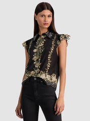 Alice + Olivia Martel Blouse in Free Falling