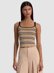 Alice + Olivia Shana Tank in Beach Day Stripe
