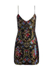 Alice + Olivia Tayla Mini Dress in Black Multi