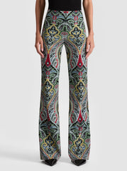 Alice + Olivia Teeny Fit Flare Bootcut in Paisley Poem