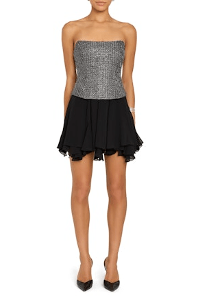 Amanda Uprichard Airess Dress in Black Silver