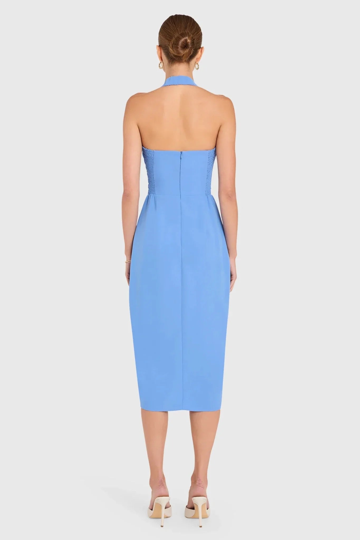 Amanda Uprichard Antonella Midi Dress in Atlantic