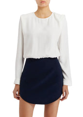 Amanda Uprichard Baldwin Dress in Ivory/Ink