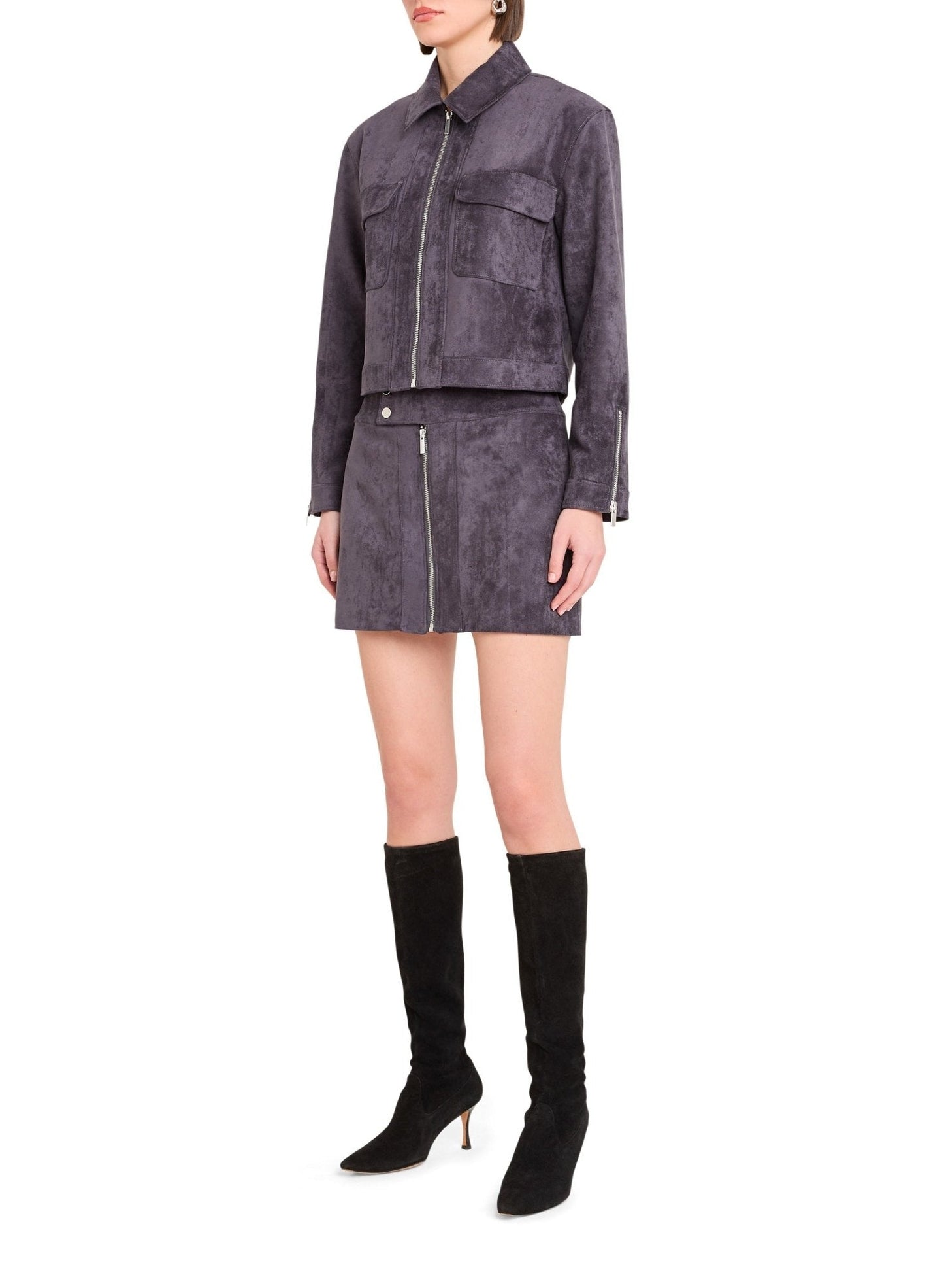 Amanda Uprichard Becker Skirt in Graphite