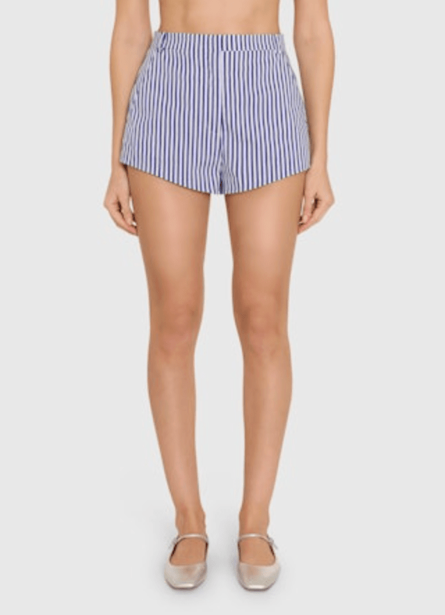 Amanda Uprichard Cara Shorts in Blue Ivory