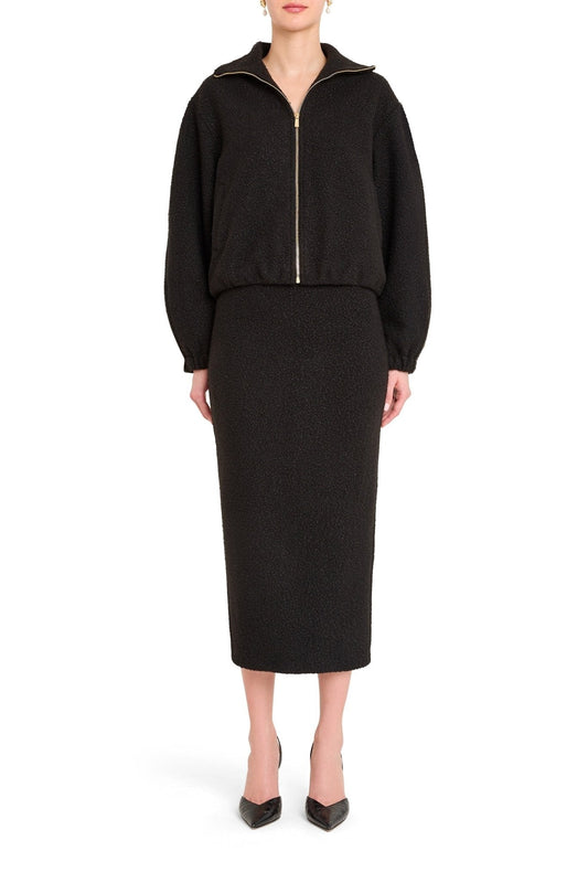 Amanda Uprichard Como Bomber Jacket in Black