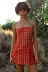 Amanda Uprichard Daisy Romper in Red