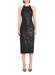 Amanda Uprichard Donahue Midi Dress in Black