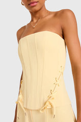 Amanda Uprichard Hathway Top in Cornsilk