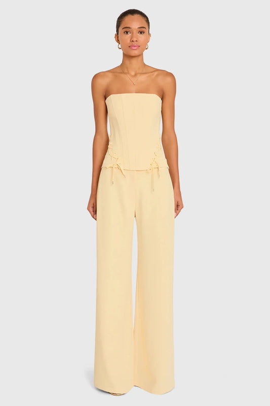 Amanda Uprichard Hathway Top in Cornsilk