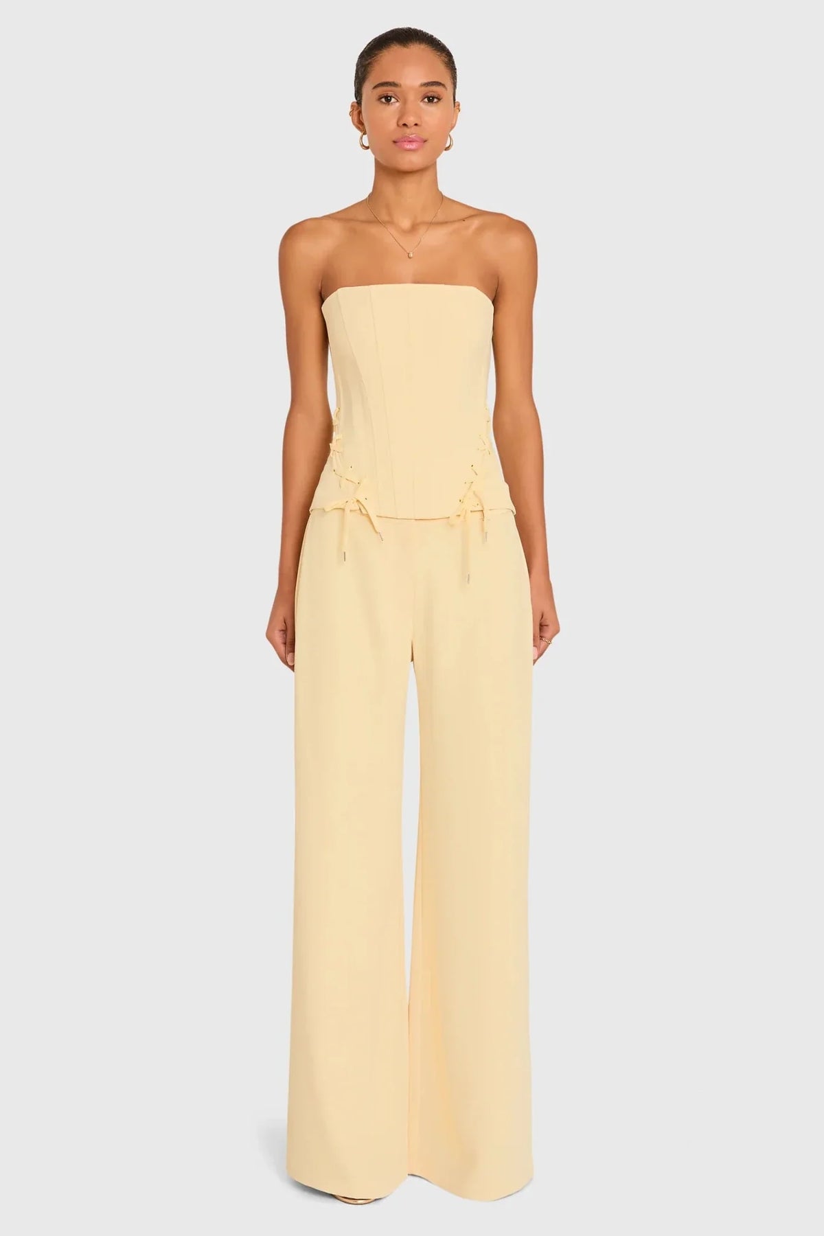 Amanda Uprichard Hathway Top in Cornsilk