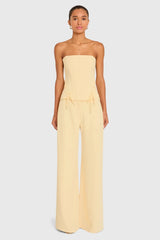 Amanda Uprichard Hathway Top in Cornsilk