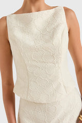 Amanda Uprichard Ines Top in Chalk