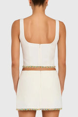 Amanda Uprichard Jace Top in Ivory