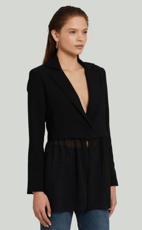 Amanda Uprichard Jonas Blazer in Black