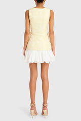 Amanda Uprichard Lilibet Dress in Cornsilk White
