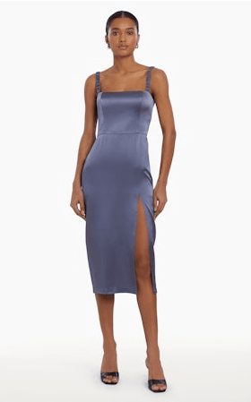 Amanda Uprichard Mileena Dress in Pewter