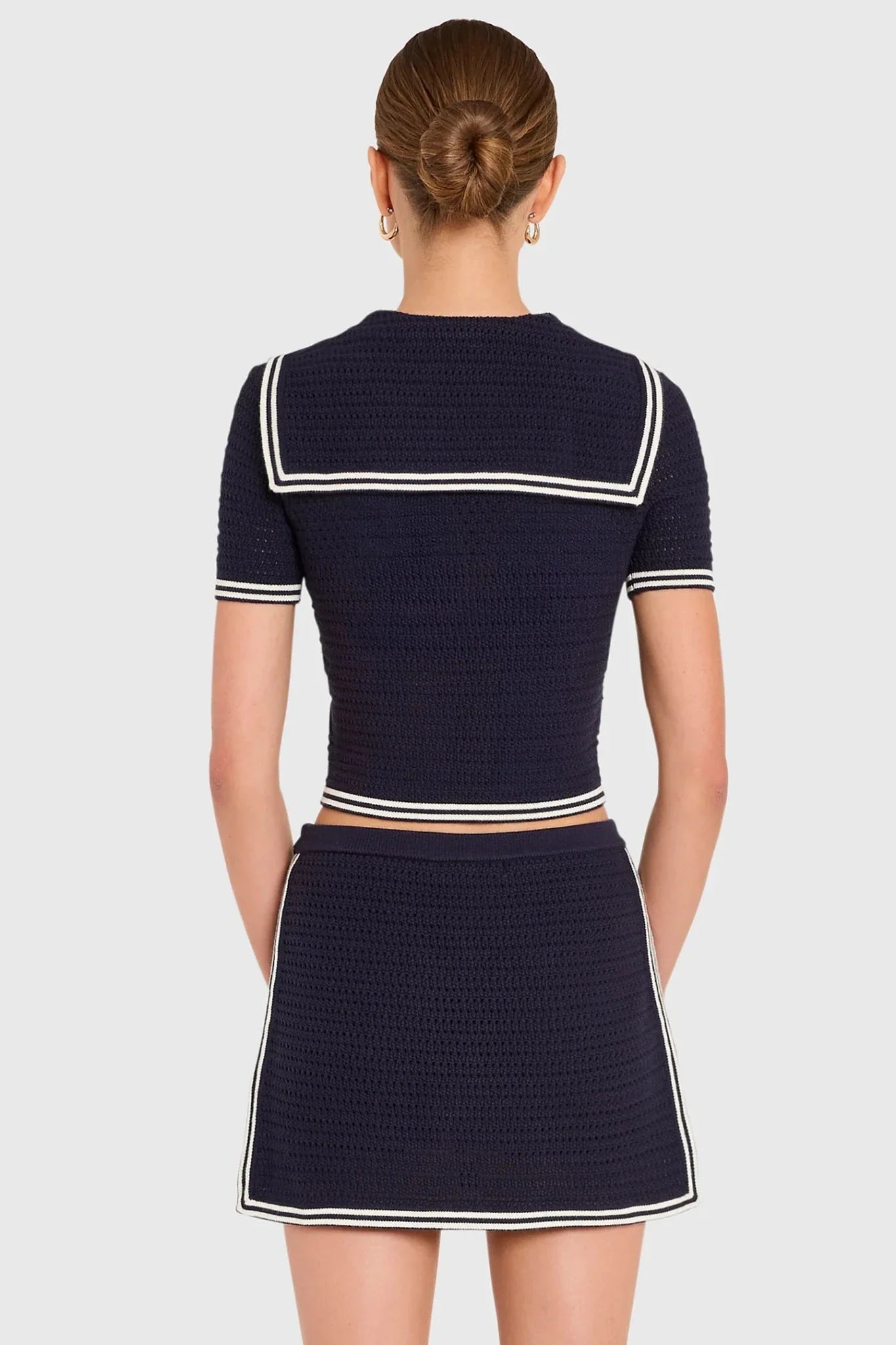 Amanda Uprichard Monique Top in Navy Ivory