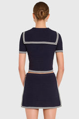 Amanda Uprichard Monique Top in Navy Ivory