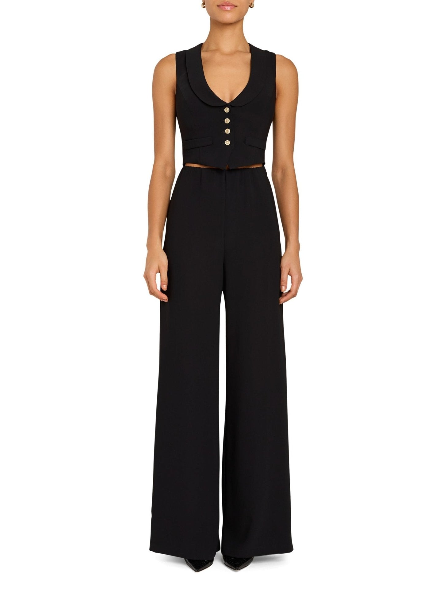Amanda Uprichard Nathan Jumpsuit in Black