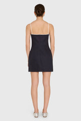 Amanda Uprichard Olivette Dress in Navy Ivory