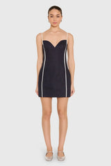 Amanda Uprichard Olivette Dress in Navy Ivory