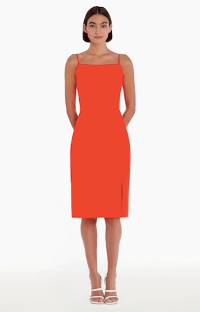 Amanda Uprichard Perkins Dress in Crimson