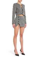 Amanda Uprichard Puzzle Skort in Polkadot Tweed