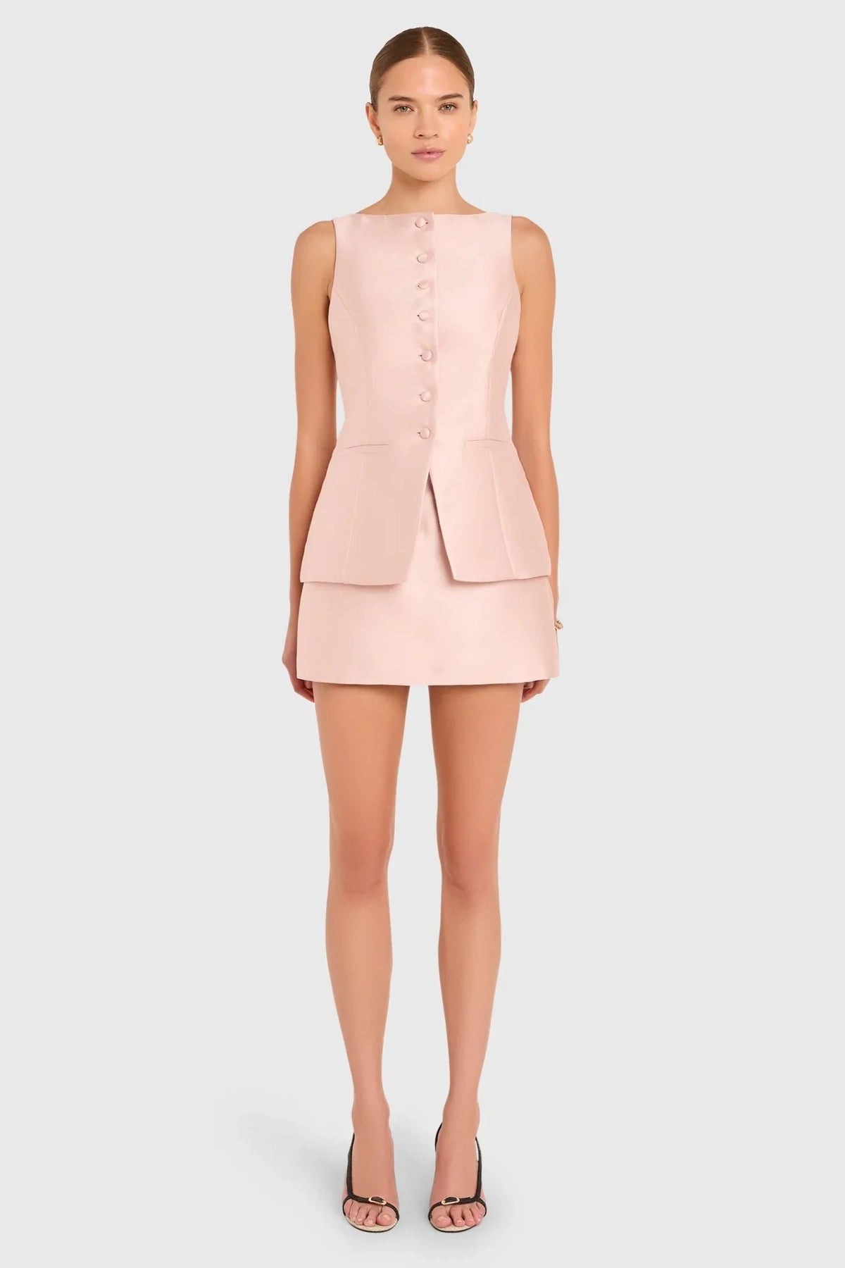 Amanda Uprichard Raleigh Romper in Mochi