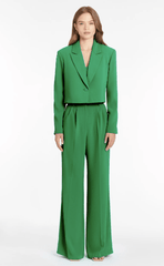 Amanda Uprichard Reggie Crop Blazer in Jungle