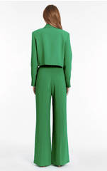 Amanda Uprichard Reggie Crop Blazer in Jungle