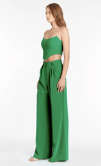 Amanda Uprichard Sabine Crop Top in Jungle