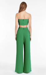 Amanda Uprichard Sabine Crop Top in Jungle