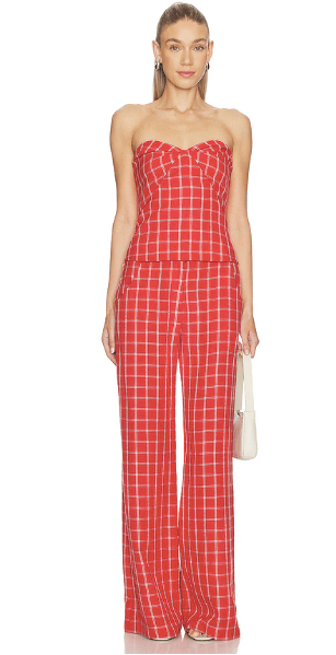 Amanda Uprichard Saddler Pants in Red