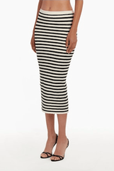 Amanda Uprichard Seine Skirt in Black Cream