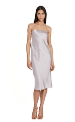 Amanda Uprichard Shiran Silk Dress in Sea Salt