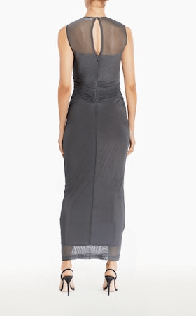 Amanda Uprichard Sleeveless Lyle Midi Dress in Grey