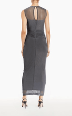 Amanda Uprichard Sleeveless Lyle Midi Dress in Grey