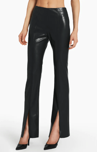Amanda Uprichard Tavira Pant in Faux Leather in Black