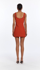 Amanda Uprichard Valetta Romper in Ruby