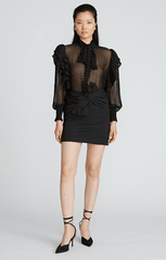 Amur Kehlani Tie Skirt in Black