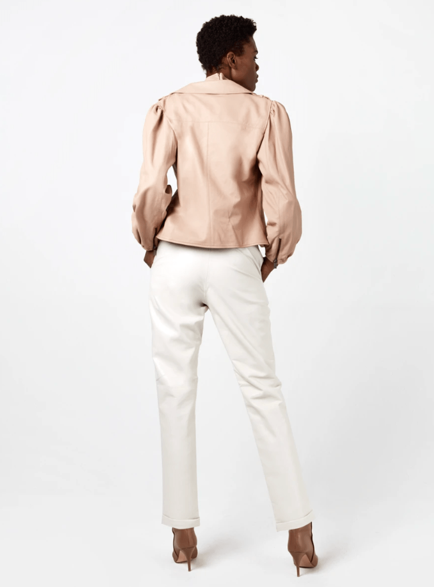 AS by DF Mercury Recycled Leather Jacket in Parisian Rose