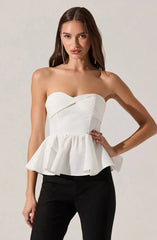 ASTR Melia Top in White