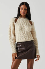 ASTR Natalie Sweater in Cream