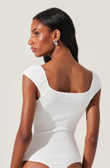ASTR Ninette Bodysuit in White