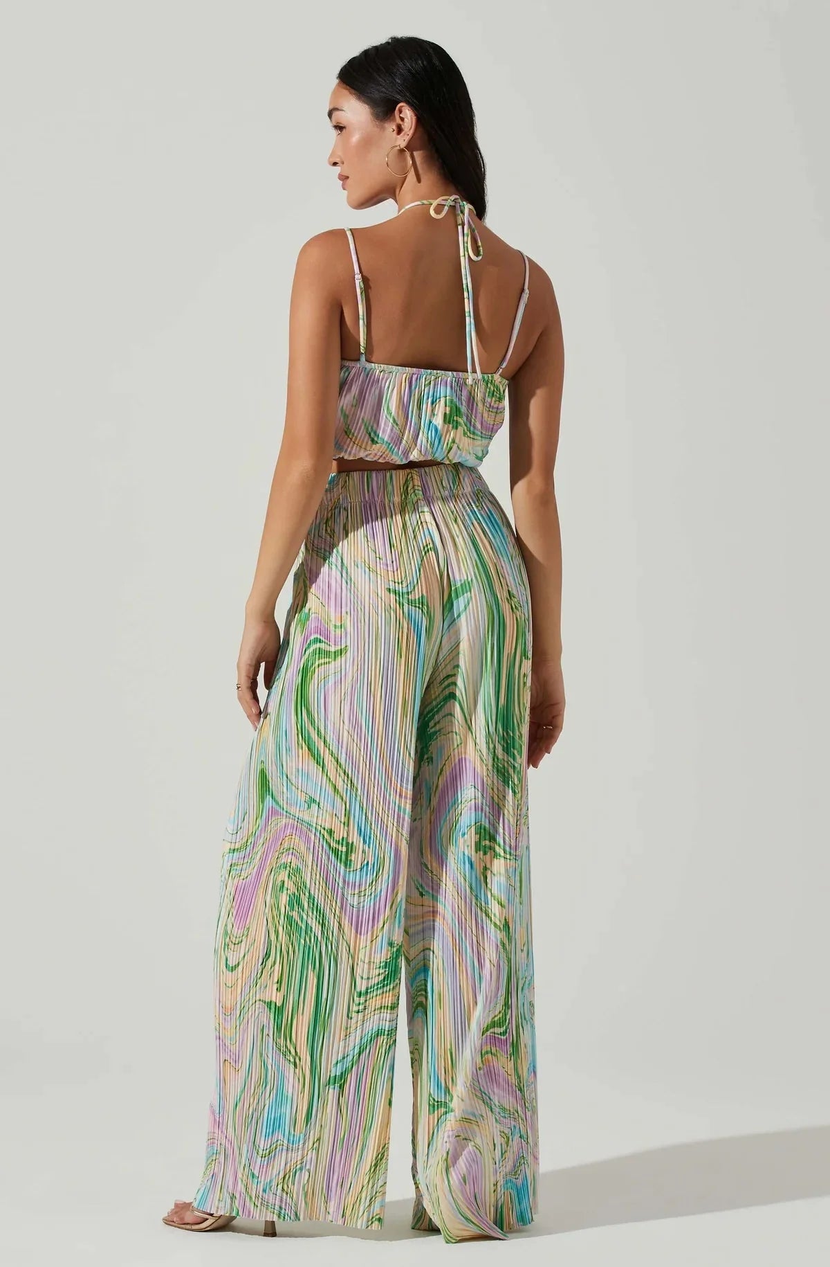 ASTR Savine Pants in Green Swirl