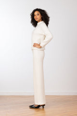 Avenue Montaigne Flavia Boucle Pant in Winter White